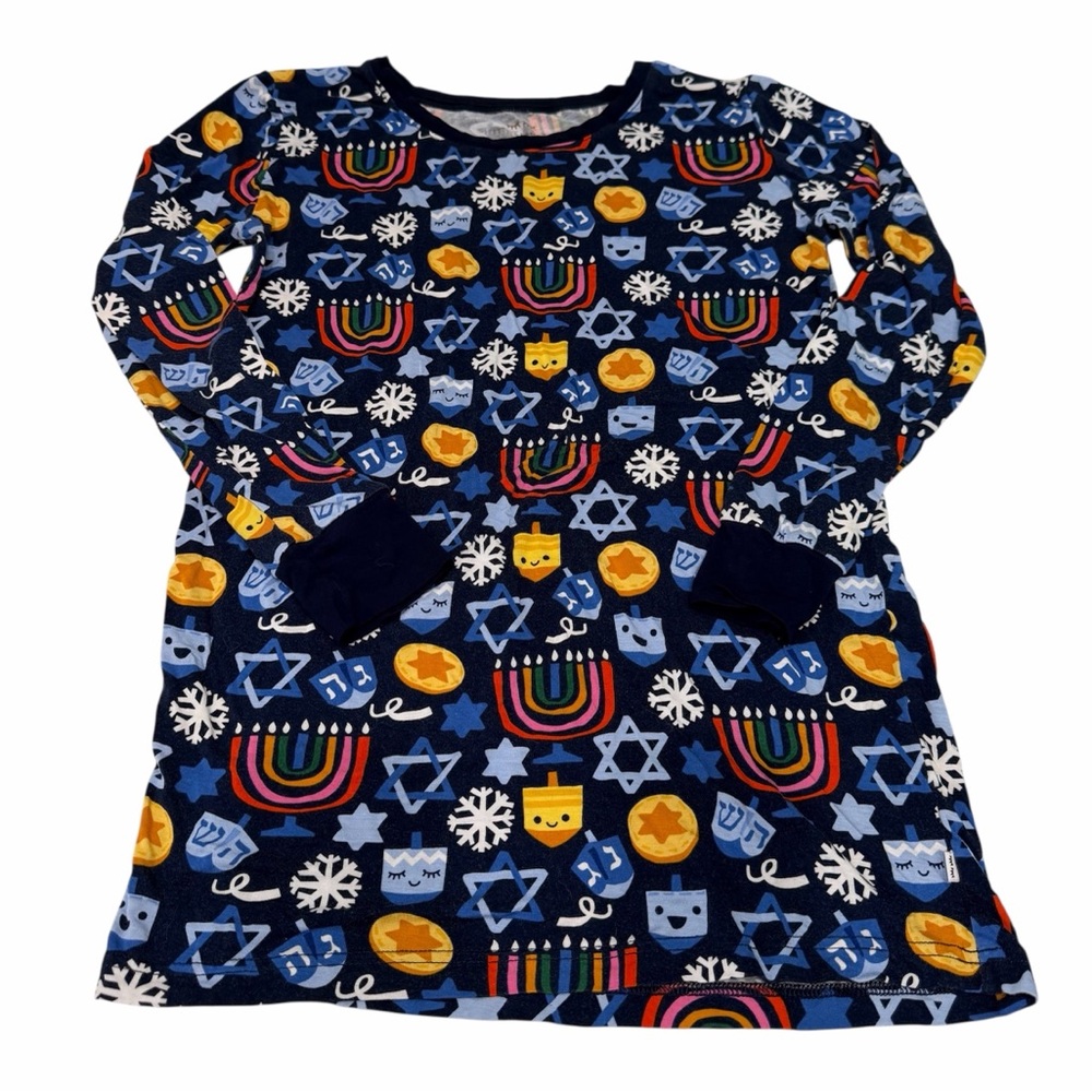 Little Sleepies Kids Pajama Top Long Sleeve Hanukkah Print Size 16